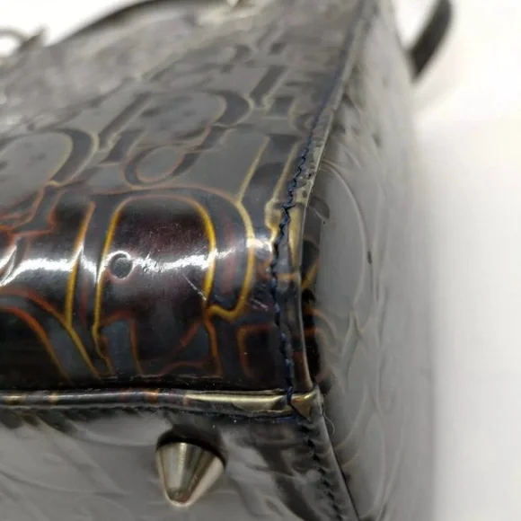 Christian Dior Hand Bag Brown Enamel - Picture 6 of 17